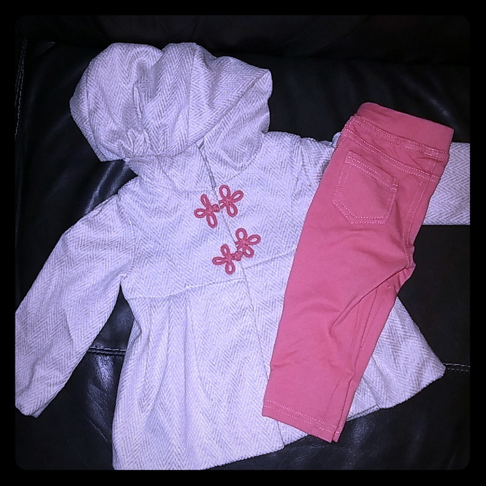 Tahari Baby Coat & Pants Set